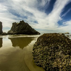 Bandon Beach Mighty Reflecting Rocks Oregon Coast